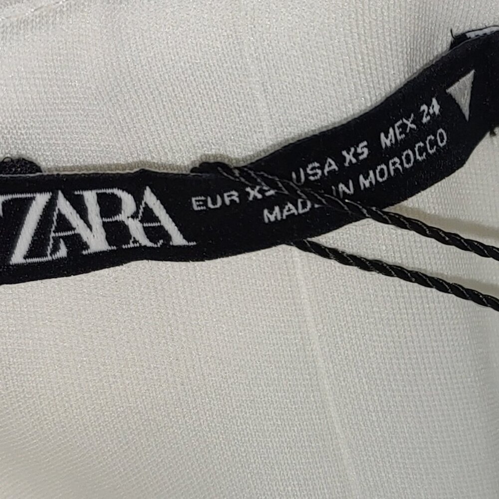 NWT Zara Strapless Ruched Quarter Shell Corset Top Size XS White - Picture 5 of 5